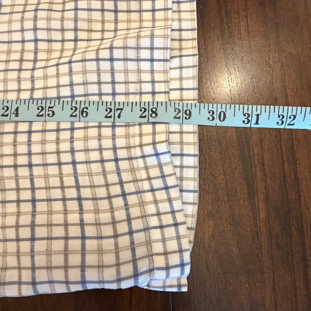 Quicksilver Men's Plaid White Blue & Tan, Sporty, Casual, California, Size Large - Picture 14 of 14